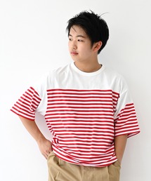 フォブ ボーダー切り替えTシャツ