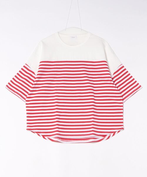 FOV(フォブ)の「フォブ ボーダー切り替えTシャツ(Tシャツ/カットソー・レディース・レッド/ブラック・F)」の5枚目の写真