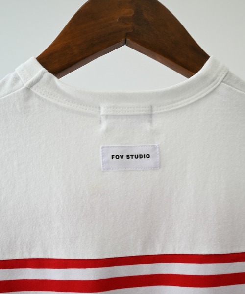 FOV(フォブ)の「フォブ ボーダー切り替えTシャツ(Tシャツ/カットソー・レディース・レッド/ブラック・F)」の4枚目の写真