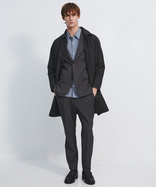 UNITED TOKYO(ユナイテッドトウキョウ)の「【累計販売2658万!】大人気 KAPOK ステンカラーコート |機能性/温度調整機能/吸湿発熱/耐久性/撥水性/収納力/ビジネス/オフィスカジュアル/フォーマル/通勤/可動性/宇宙服/軽量性(ステンカラーコート・メンズ・ブラック/ダークグレー/ダークネイビー・2/1/3)」の12枚目の写真