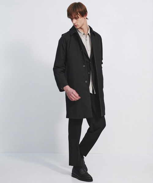 UNITED TOKYO(ユナイテッドトウキョウ)の「【累計販売2658万!】大人気 KAPOK ステンカラーコート |機能性/温度調整機能/吸湿発熱/耐久性/撥水性/収納力/ビジネス/オフィスカジュアル/フォーマル/通勤/可動性/宇宙服/軽量性(ステンカラーコート・メンズ・ブラック/ダークグレー/ダークネイビー・2/1/3)」の9枚目の写真