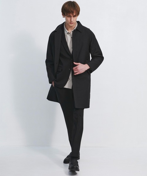 UNITED TOKYO(ユナイテッドトウキョウ)の「【累計販売2658万!】大人気 KAPOK ステンカラーコート |機能性/温度調整機能/吸湿発熱/耐久性/撥水性/収納力/ビジネス/オフィスカジュアル/フォーマル/通勤/可動性/宇宙服/軽量性(ステンカラーコート・メンズ・ブラック/ダークグレー/ダークネイビー・2/1/3)」の10枚目の写真