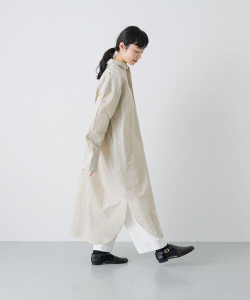 かぐれ(カグレ)の「ワイドシャツワンピース(ワンピース・レディース・ライトベージュ/ブルー・FREE)」の11枚目の写真