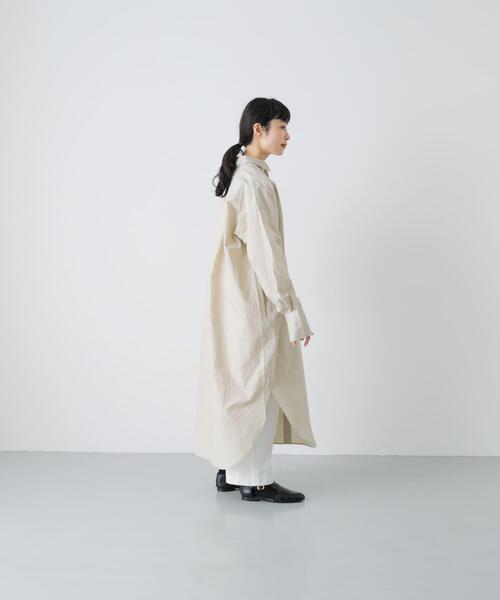 かぐれ(カグレ)の「ワイドシャツワンピース(ワンピース・レディース・ライトベージュ/ブルー・FREE)」の10枚目の写真