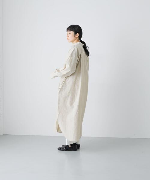 かぐれ(カグレ)の「ワイドシャツワンピース(ワンピース・レディース・ライトベージュ/ブルー・FREE)」の9枚目の写真