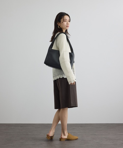 SALON adam et rope'（サロン アダム エ ロペ）の「クロシェニットカーディガン（カーディガン/ボレロ・レディース・ブラウン系その他2/オフホワイト・FREE）」の5枚目の写真