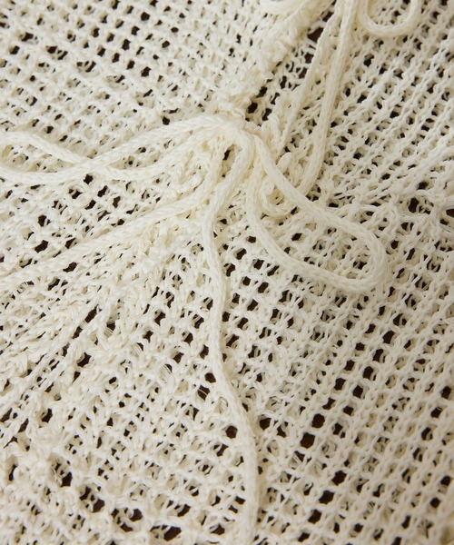 SALON adam et rope'（サロン アダム エ ロペ）の「クロシェニットカーディガン（カーディガン/ボレロ・レディース・ブラウン系その他2/オフホワイト・FREE）」の20枚目の写真