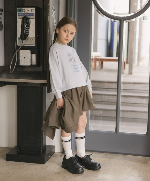 GLOBAL WORK（グローバルワーク）の「イージーケアタックキュロット/641325（その他パンツ・キッズ・ダークブラウン/ベージュ系その他3・140cm/130cm/160cm/150cm）」の4枚目の写真