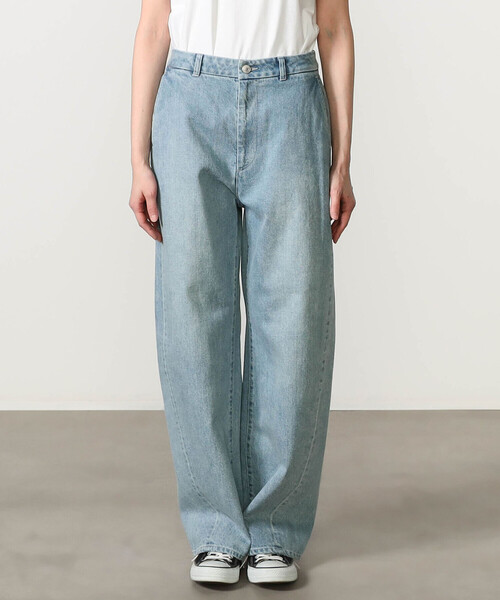 ORCIVAL（オーシバル）の「ORCIVAL | コットンドライツイル ワイドカーブパンツ WOMEN（デニムパンツ・レディース・インディゴブルー・1/2）」の9枚目の写真