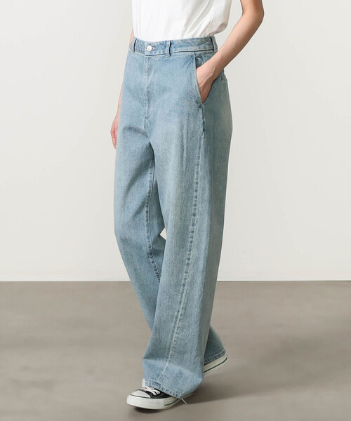 ORCIVAL（オーシバル）の「ORCIVAL | コットンドライツイル ワイドカーブパンツ WOMEN（デニムパンツ・レディース・インディゴブルー・1/2）」の13枚目の写真