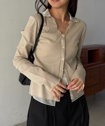 CAPRICIEUX LE'MAGE | 【サスティナブル】〈C.L〉シアーレイヤードリブロンT(Tシャツ/カットソー)