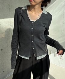 CAPRICIEUX LE'MAGE | 【サスティナブル】〈C.L〉シアーレイヤードリブロンT(Tシャツ/カットソー)