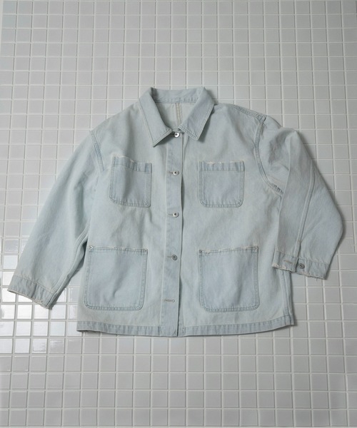 lawgy(ラウジー)の「mixed pocket denim jacket / ミクストポケットデニムジャケット(デニムジャケット・レディース・ブルー/ライトブルー・FREE)」の21枚目の写真