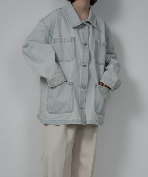 lawgy(ラウジー)の「mixed pocket denim jacket / ミクストポケットデニムジャケット(デニムジャケット・レディース・ブルー/ライトブルー・FREE)」の11枚目の写真