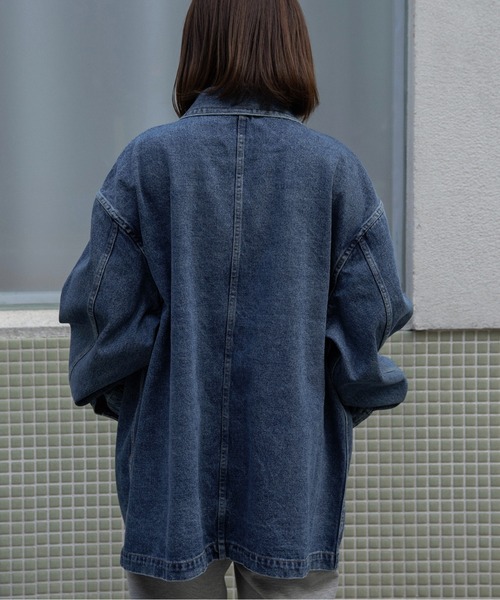 lawgy(ラウジー)の「mixed pocket denim jacket / ミクストポケットデニムジャケット(デニムジャケット・レディース・ブルー/ライトブルー・FREE)」の16枚目の写真
