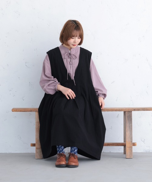 soulberry(ソウルベリー)の「【115cm丈】なんとでもなる、みんなのワンピース(ワンピース・レディース・ブラック・3L/LL/L/M/5L/4L)」の8枚目の写真