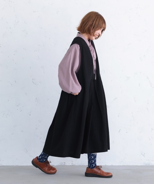 soulberry(ソウルベリー)の「【115cm丈】なんとでもなる、みんなのワンピース(ワンピース・レディース・ブラック・3L/LL/L/M/5L/4L)」の9枚目の写真