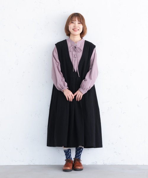 soulberry(ソウルベリー)の「【115cm丈】なんとでもなる、みんなのワンピース(ワンピース・レディース・ブラック・3L/LL/L/M/5L/4L)」の10枚目の写真