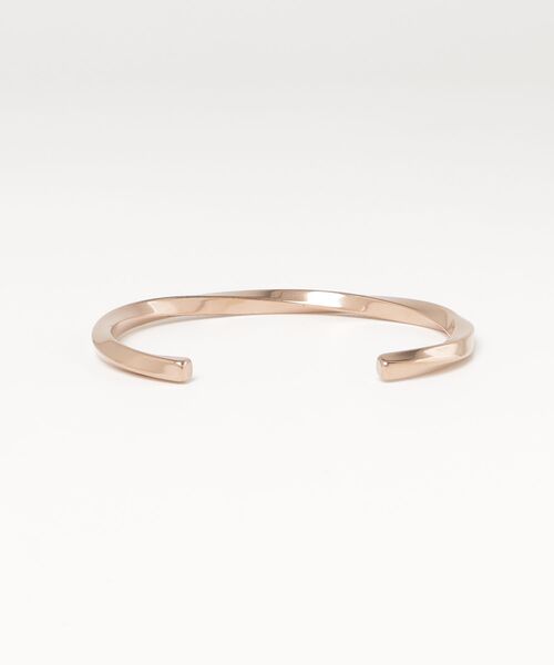 ツイストバングル シルバー ゴールド ブラック ステンレス メンズ