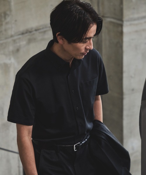 JUN STANDARD PICKS(ジュンスタンダードピックス)の「イタリアンカラー半袖シャツ(ビジネスシャツ・メンズ・ホワイト/サックスブルー/ブラック・S/M/L/LL)」の8枚目の写真