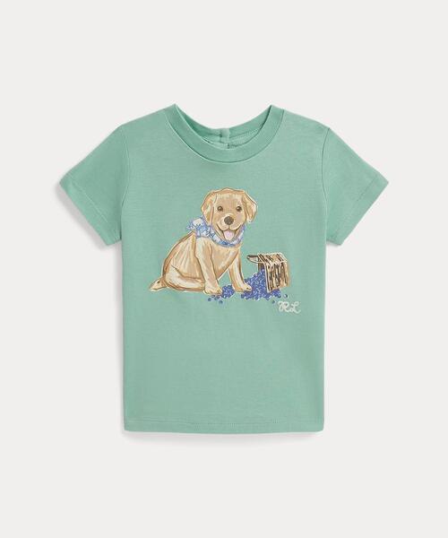 ドッグプリント コットン ジャージー Tシャツ