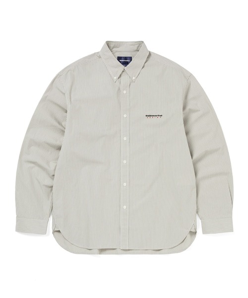 thisisneverthat(ディスイズネバーザット)の「DSN Striped Shirt(シャツ/ブラウス・メンズ・レッド/ホワイト/ベージュ・L/M/S/XL)」の1枚目の写真