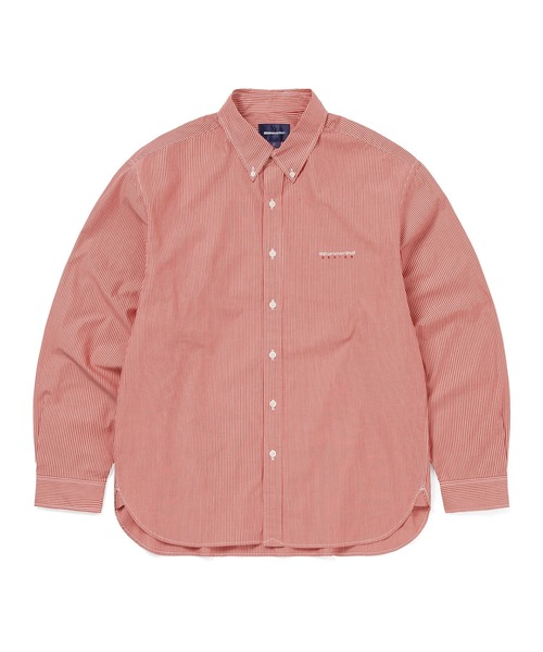 thisisneverthat(ディスイズネバーザット)の「DSN Striped Shirt(シャツ/ブラウス・メンズ・レッド/ホワイト/ベージュ・L/M/S/XL)」の3枚目の写真