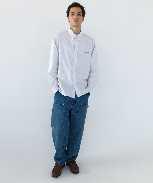 thisisneverthat(ディスイズネバーザット)の「DSN Striped Shirt(シャツ/ブラウス・メンズ・レッド/ホワイト/ベージュ・L/M/S/XL)」の9枚目の写真