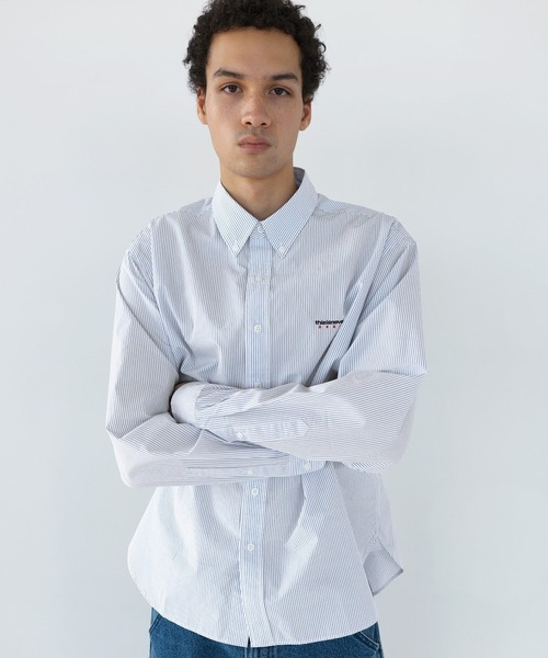 thisisneverthat(ディスイズネバーザット)の「DSN Striped Shirt(シャツ/ブラウス・メンズ・レッド/ホワイト/ベージュ・L/M/S/XL)」の10枚目の写真