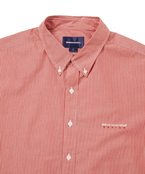thisisneverthat(ディスイズネバーザット)の「DSN Striped Shirt(シャツ/ブラウス・メンズ・レッド/ホワイト/ベージュ・L/M/S/XL)」の5枚目の写真