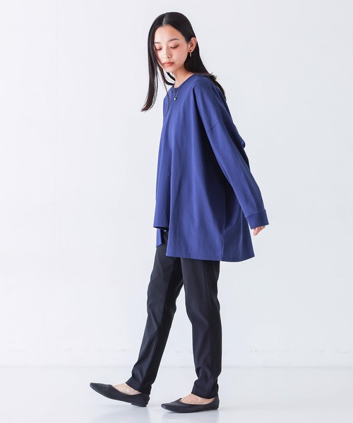 n'OrLABEL(ノアールレーベル)の「アシメ切替ランダムヘムカットソー(Tシャツ/カットソー・レディース・ブラック/オフホワイト/ブルー・FREE)」の16枚目の写真