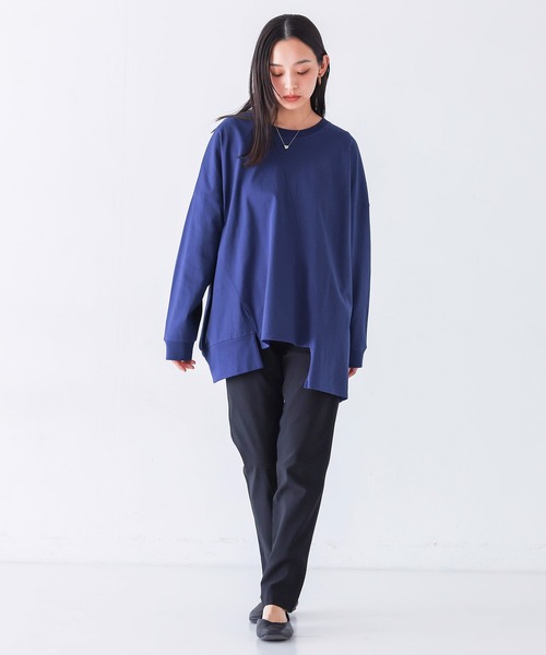 n'OrLABEL(ノアールレーベル)の「アシメ切替ランダムヘムカットソー(Tシャツ/カットソー・レディース・ブラック/オフホワイト/ブルー・FREE)」の17枚目の写真