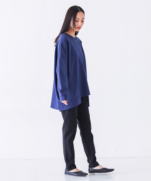 n'OrLABEL(ノアールレーベル)の「アシメ切替ランダムヘムカットソー(Tシャツ/カットソー・レディース・ブラック/オフホワイト/ブルー・FREE)」の18枚目の写真