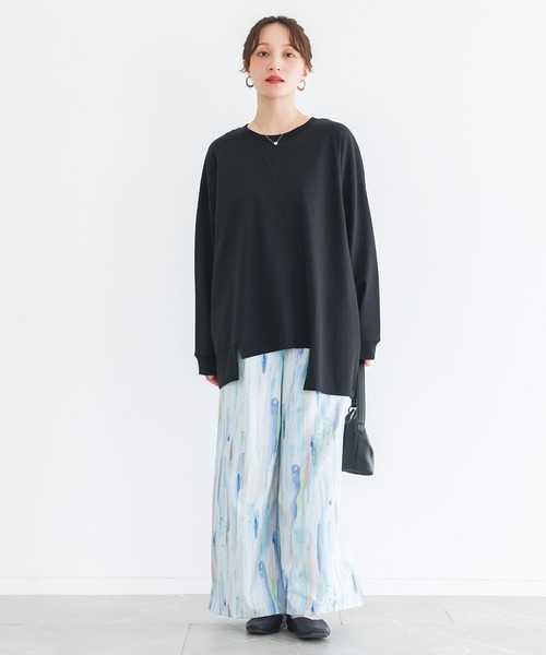 n'OrLABEL(ノアールレーベル)の「アシメ切替ランダムヘムカットソー(Tシャツ/カットソー・レディース・ブラック/オフホワイト/ブルー・FREE)」の11枚目の写真