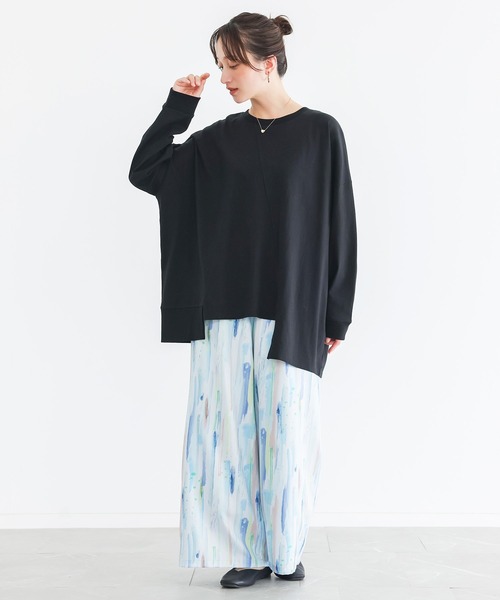 n'OrLABEL(ノアールレーベル)の「アシメ切替ランダムヘムカットソー(Tシャツ/カットソー・レディース・ブラック/オフホワイト/ブルー・FREE)」の12枚目の写真