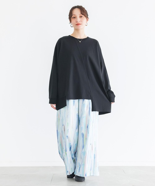 n'OrLABEL(ノアールレーベル)の「アシメ切替ランダムヘムカットソー(Tシャツ/カットソー・レディース・ブラック/オフホワイト/ブルー・FREE)」の13枚目の写真