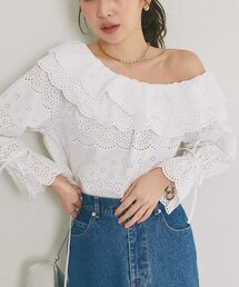 La boutique BonBon | スカラップレースワンショルブラウス(シャツ/ブラウス)