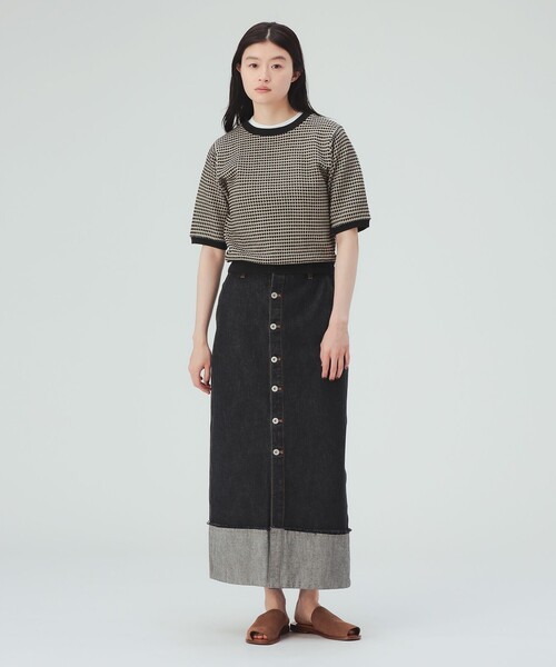 BEAMS HEART(ビームスハート)の「ハニカム ジャカード プルオーバー(Tシャツ/カットソー・レディース・ブラウン/ブルー/ブラック・FREE)」の7枚目の写真
