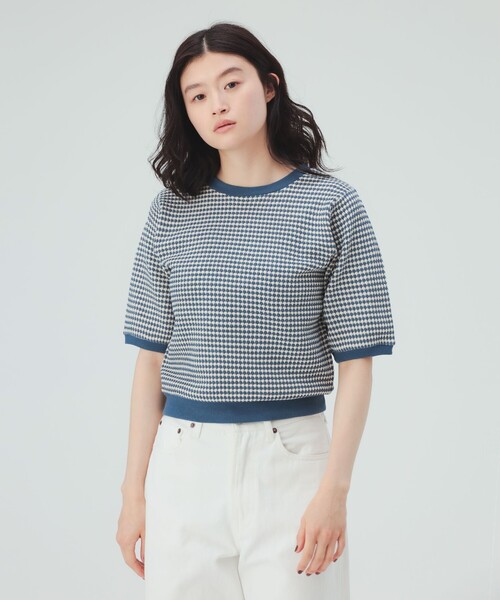 BEAMS HEART(ビームスハート)の「ハニカム ジャカード プルオーバー(Tシャツ/カットソー・レディース・ブラウン/ブルー/ブラック・FREE)」の17枚目の写真