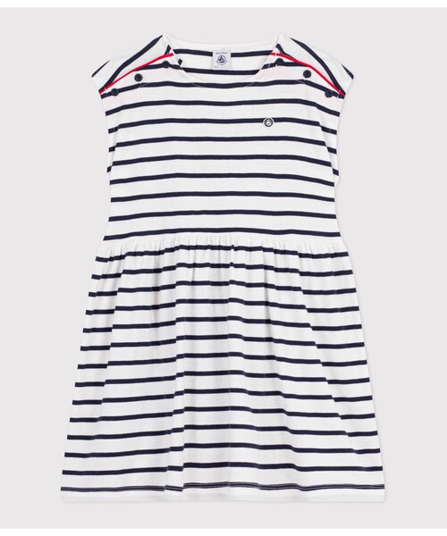 ボーダーノースリーブワンピース