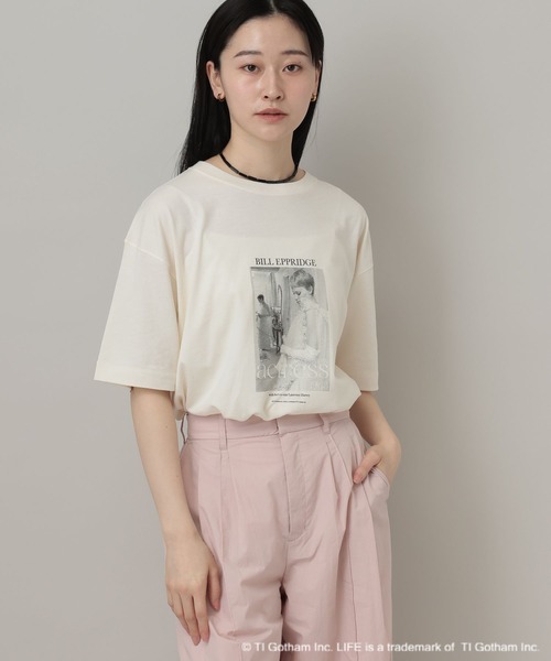 A part by（アパートバイ）の「MiaFarrow_S/STEE_5分袖（Tシャツ/カットソー・レディース・ブルー/オフホワイト・FREE）」の21枚目の写真