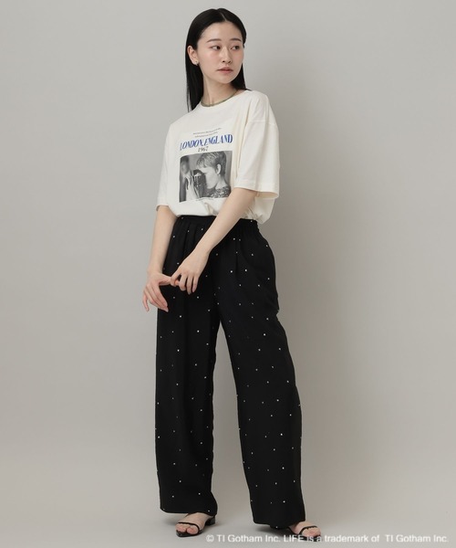 A part by（アパートバイ）の「MiaFarrow_S/STEE_5分袖（Tシャツ/カットソー・レディース・ブルー/オフホワイト・FREE）」の16枚目の写真