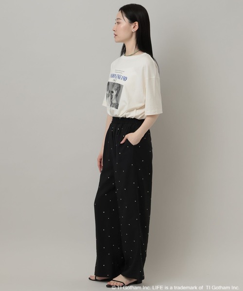 A part by（アパートバイ）の「MiaFarrow_S/STEE_5分袖（Tシャツ/カットソー・レディース・ブルー/オフホワイト・FREE）」の3枚目の写真