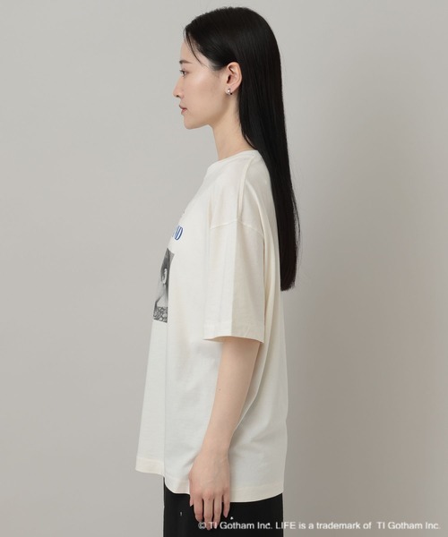 A part by（アパートバイ）の「MiaFarrow_S/STEE_5分袖（Tシャツ/カットソー・レディース・ブルー/オフホワイト・FREE）」の9枚目の写真