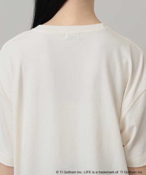A part by（アパートバイ）の「MiaFarrow_S/STEE_5分袖（Tシャツ/カットソー・レディース・ブルー/オフホワイト・FREE）」の13枚目の写真