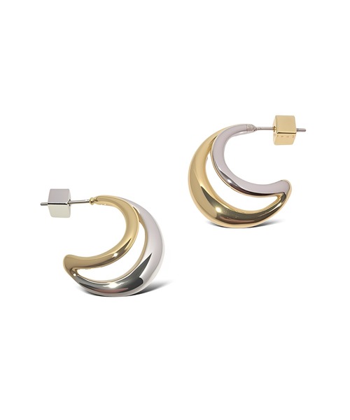 Lyvi(ライビィ)の「バイカラー/ Crescent Curve Piercing Contrast Edition / 金属アレルギー対応(ピアス(両耳用)・レディース・ゴールド系その他・FREE)」の3枚目の写真