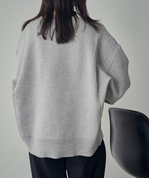 goocy（グーシー）の「刺繍スウェットライクニット（ニット/セーター・レディース・ネイビー/グレー/レッド・FREE）」の8枚目の写真