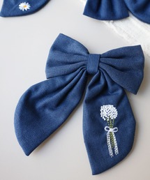 ammy. | 【 ammy. / エイミードット 】 フラワー 刺繍 ビッグ リボン ヘアピン(ヘアピン)