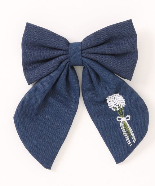 ammy.（エイミードット）の「【 ammy. / エイミードット 】 フラワー 刺繍 ビッグ リボン ヘアピン（ヘアピン・レディース・ブルー系2/ブルー系3/ブルー系1・FREE）」の6枚目の写真