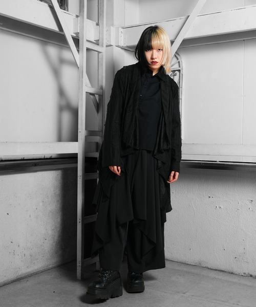 Ruze(ルゼ)の「Irregular cut gather drape pants/イレギュラーカットギャザードレープパンツ(その他パンツ・メンズ・ブラック・FREE)」の5枚目の写真